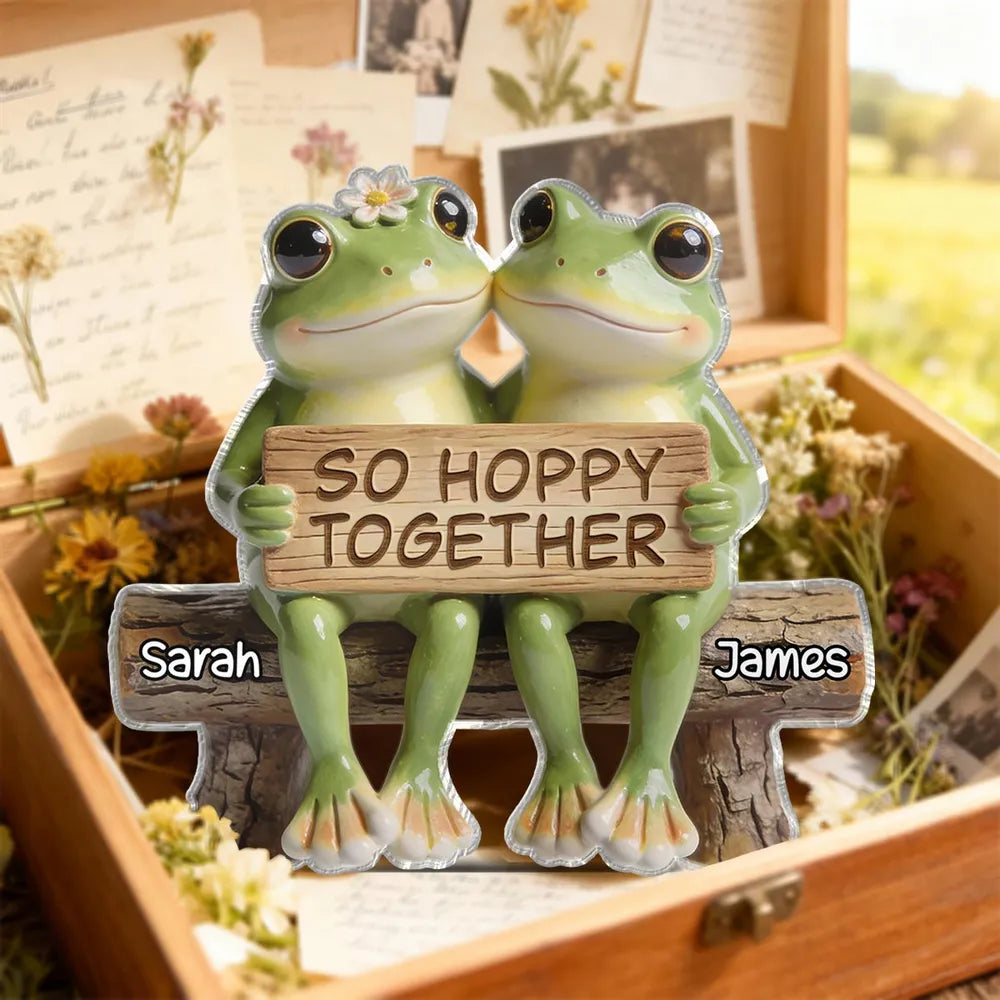 Personalized Frog Couple Figurine for Couples - Romantic Gift Plaque MagicInPrints