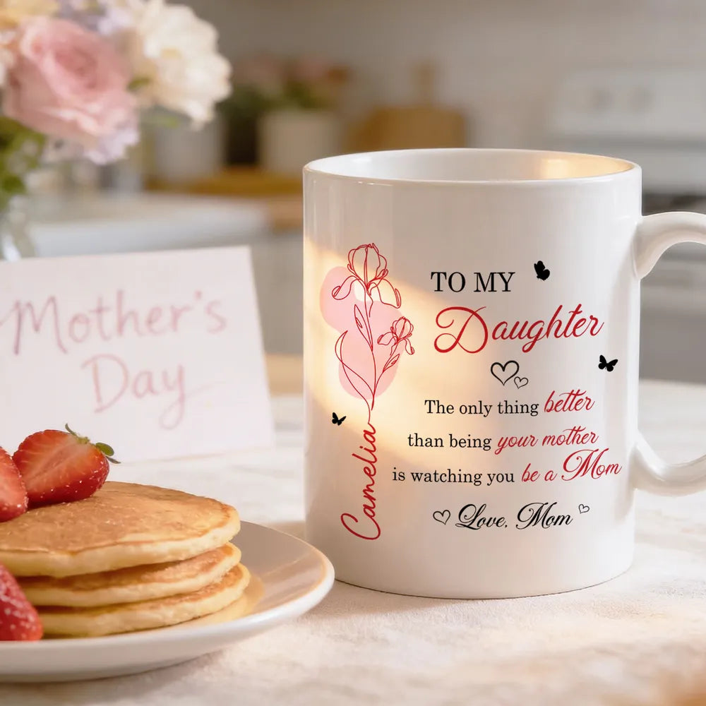 Personalized Ceramic Mug for Daughter - Heartfelt Mother's Day Gift Cup MagicInPrints