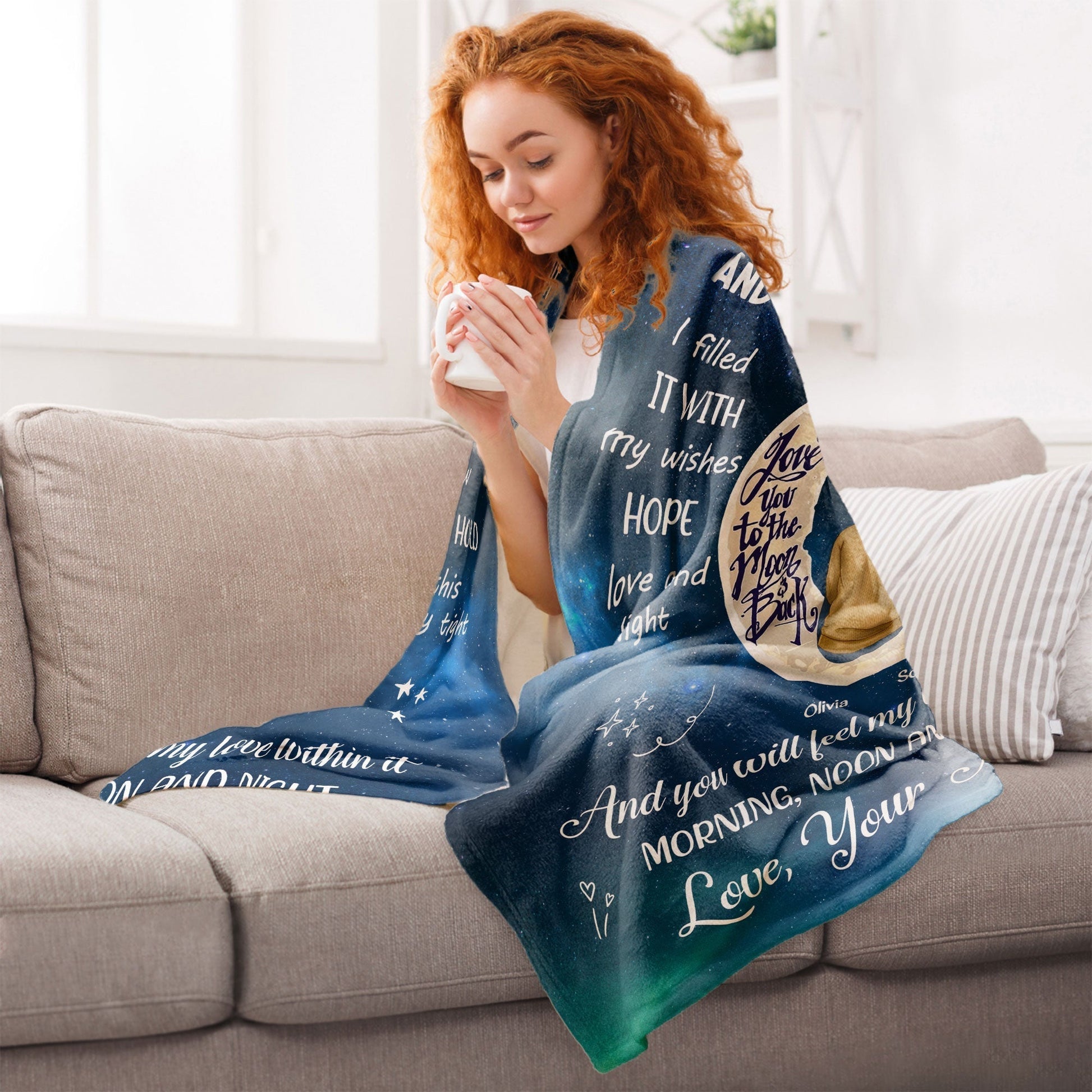 Personalized Granddaughter Blanket - Soft Fleece with Nana's Love Message Pillow or Blanket MagicInPrints