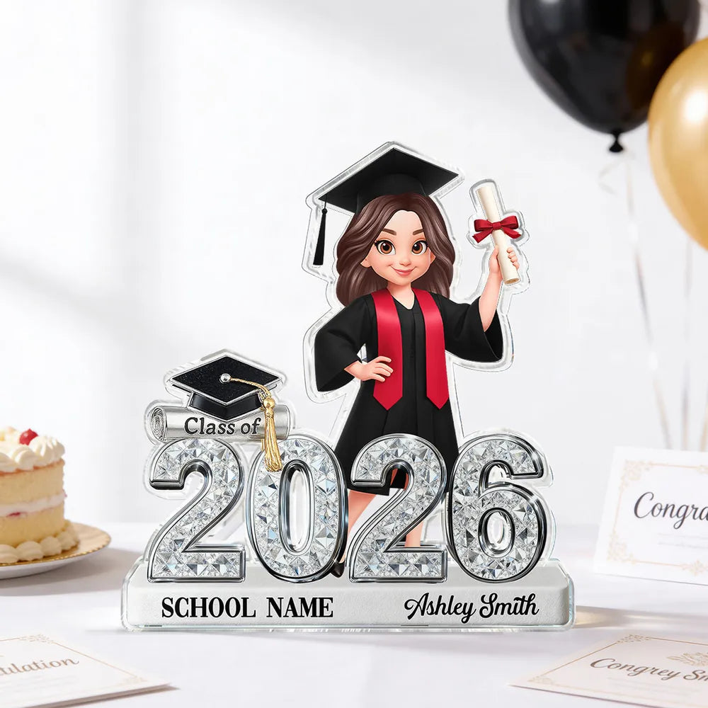 Custom Graduation Keepsake for Class of 2026 - Personalized School Name Gift Plaque MagicInPrints
