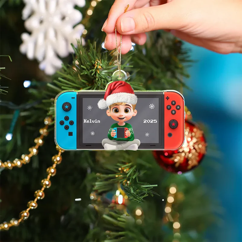 Personalized Gamer Christmas Ornaments for Kids - Holiday Tree Decor Ornament MagicInPrints
