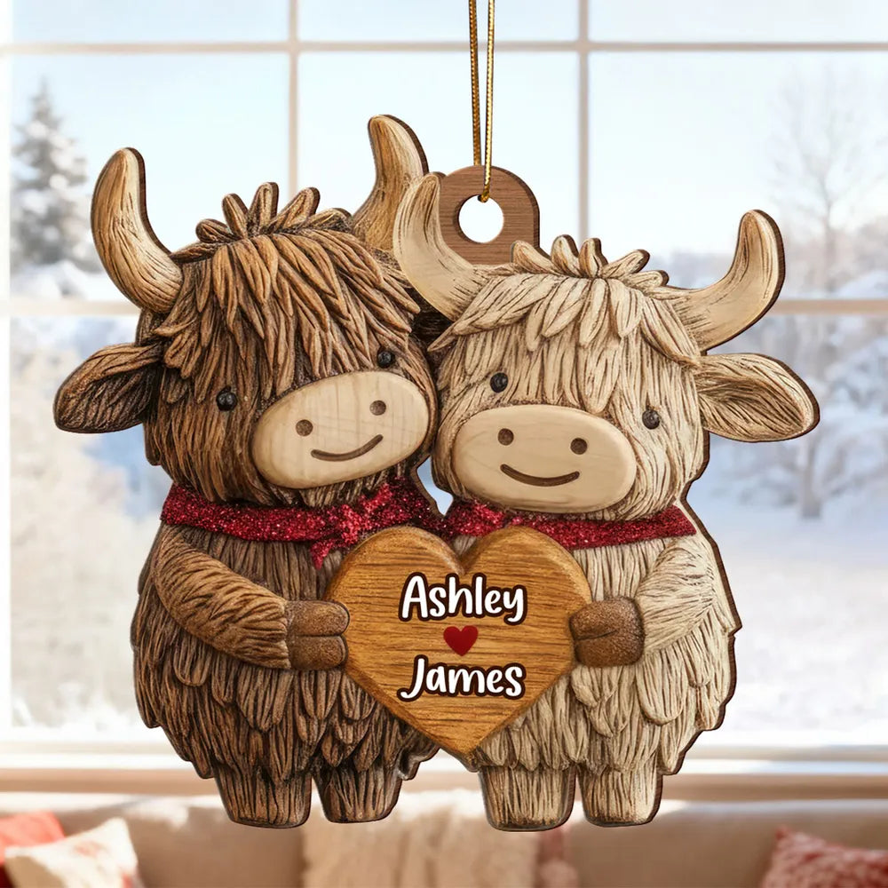 Personalized Animal Couple Ornament for Couples - Holiday Gift Ornament MagicInPrints