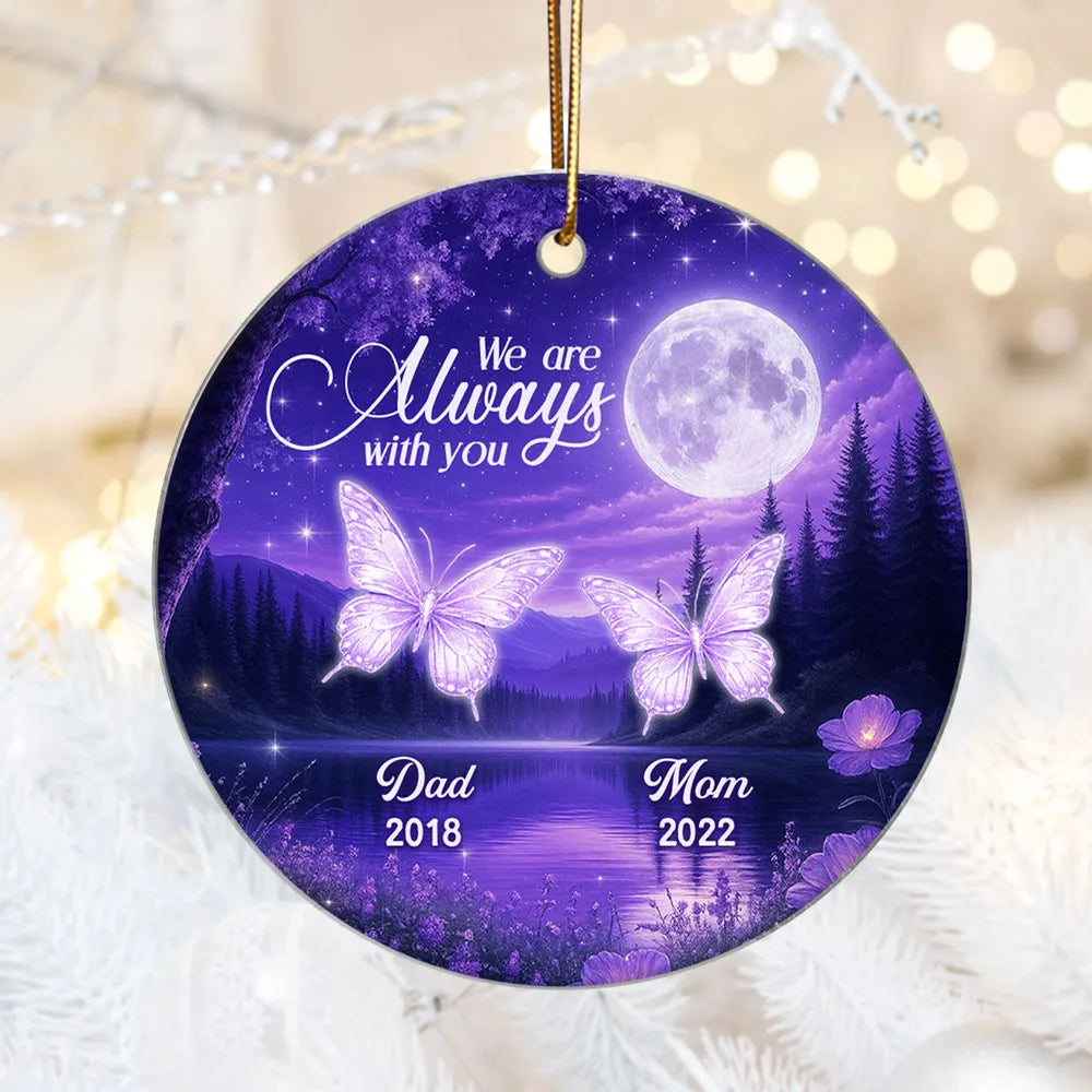 Personalized Memorial Ornament for Mom - Sentimental Keepsake with Butterfly Design Ornament MagicInPrints