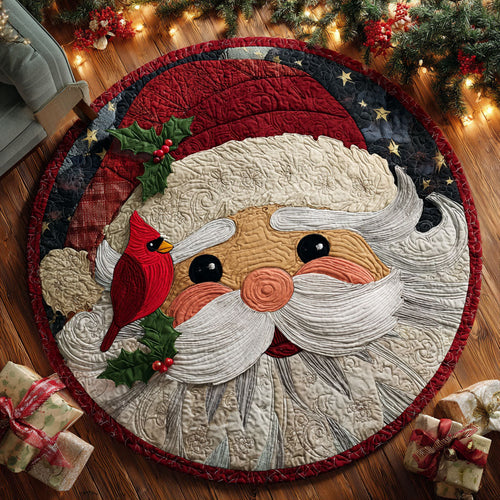 Bring Joy this Christmas – Personalized Quilted Round Mat – Gift for Family and Friends Quilted Round Mat MagicInPrints