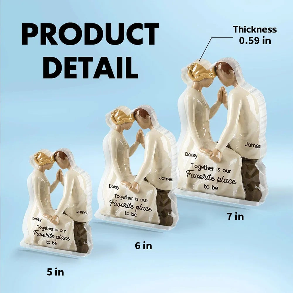 Personalized Couple Figurine for Home Decor - Romantic Gift for Anniversaries Plaque MagicInPrints