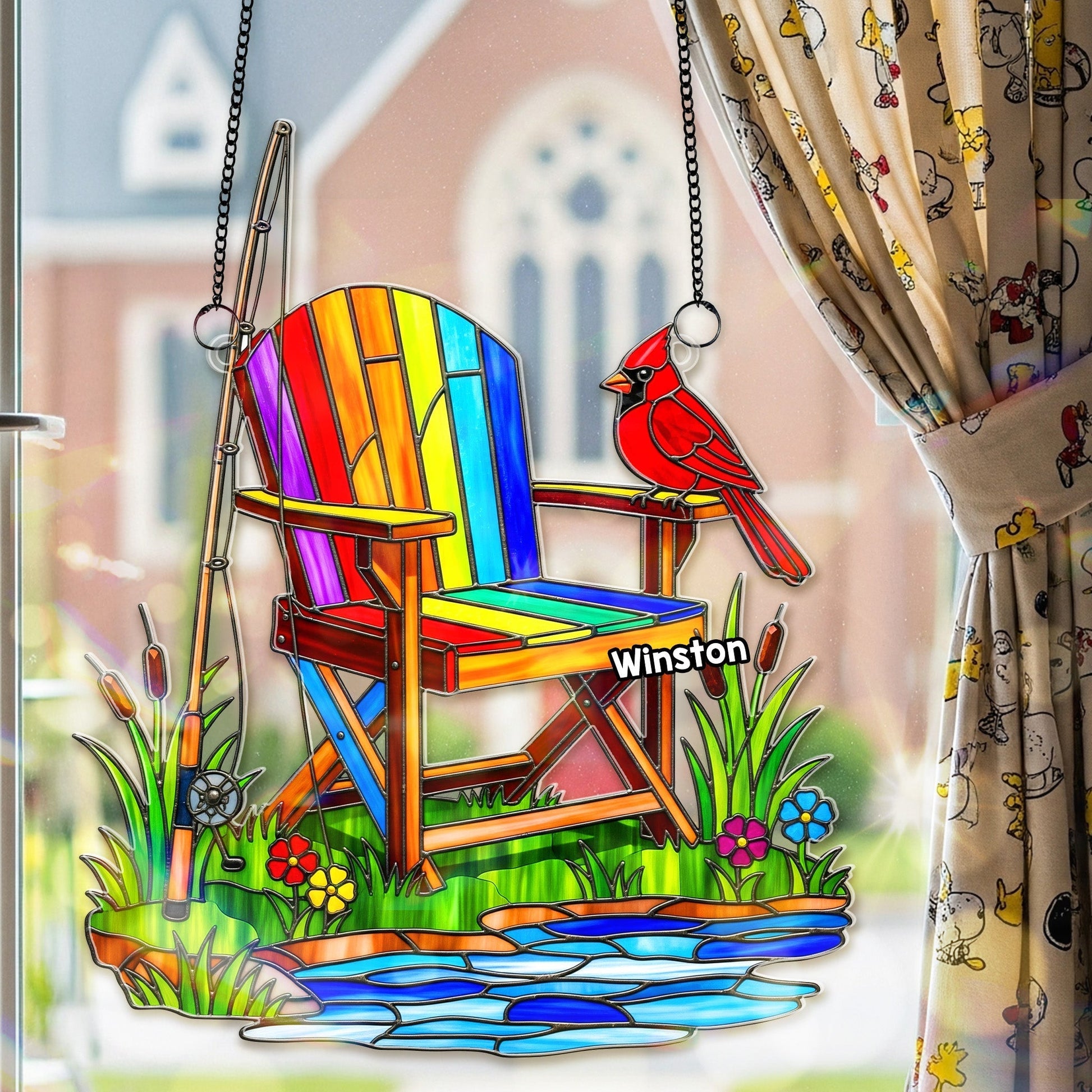 Heaven Fishing Suncatcher Ornament - Personalized Gifts For Fishing Lover Memorial Ornament MagicInPrints