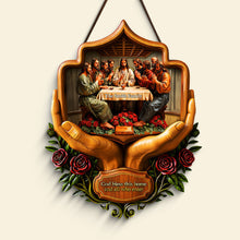 Load image into Gallery viewer, God Bless This Home - Personalized Christian Family Wood Sign Wood Sign PopCulturePrints
