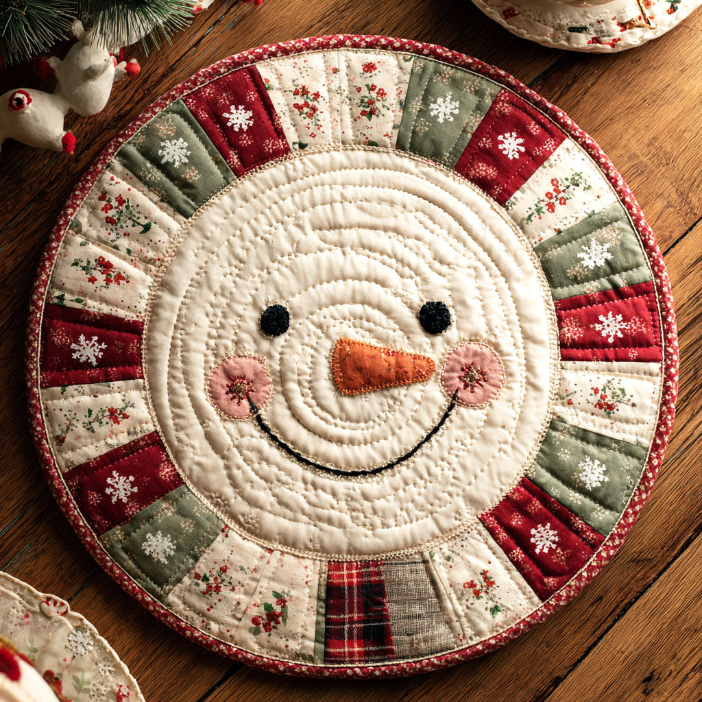 Joyful Moments – Personalized Quilted Round Mat – Gift for Family and Friends Quilted Round Mat MagicInPrints