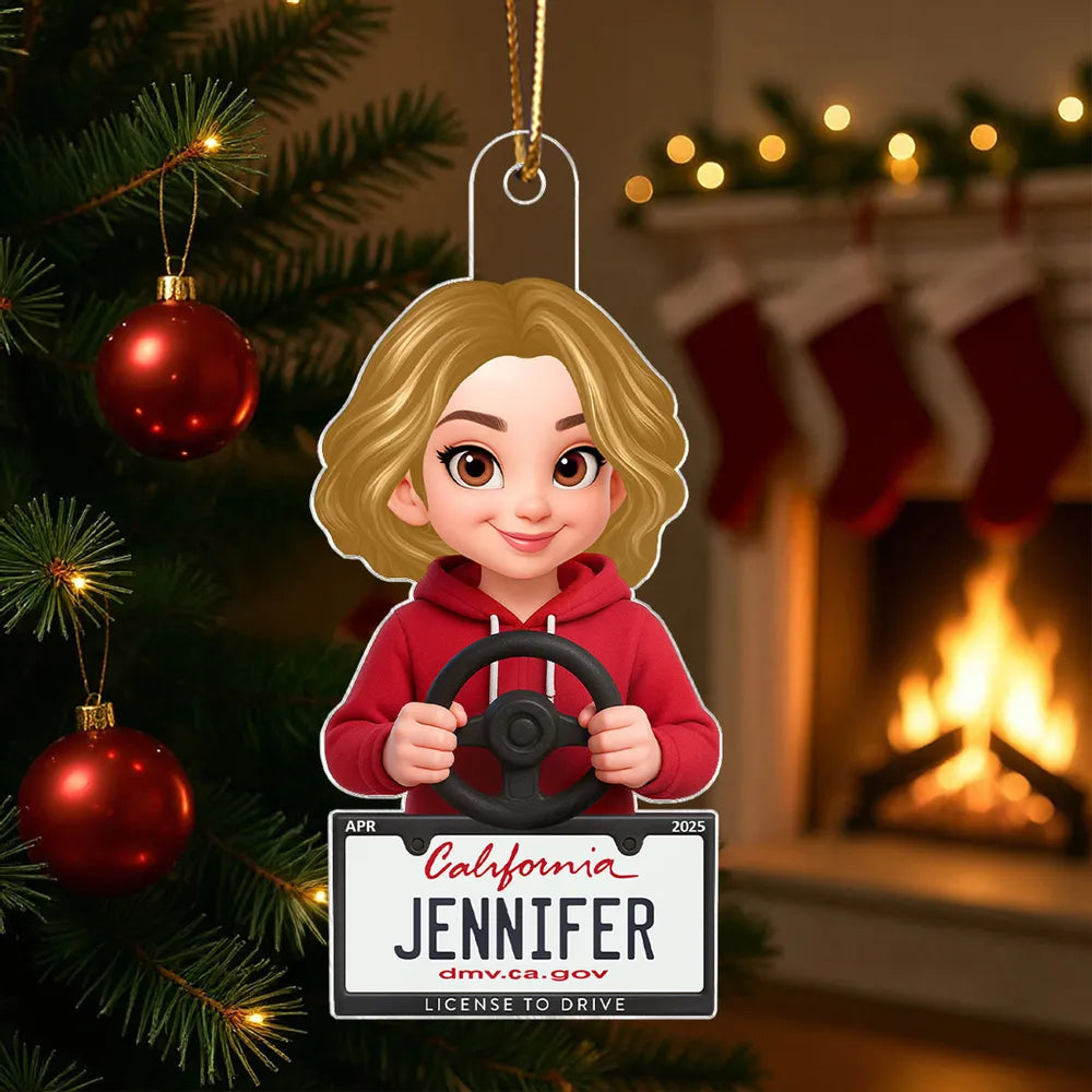 Personalized Driver's License Ornament for Kids - Fun Christmas Decoration Ornament MagicInPrints