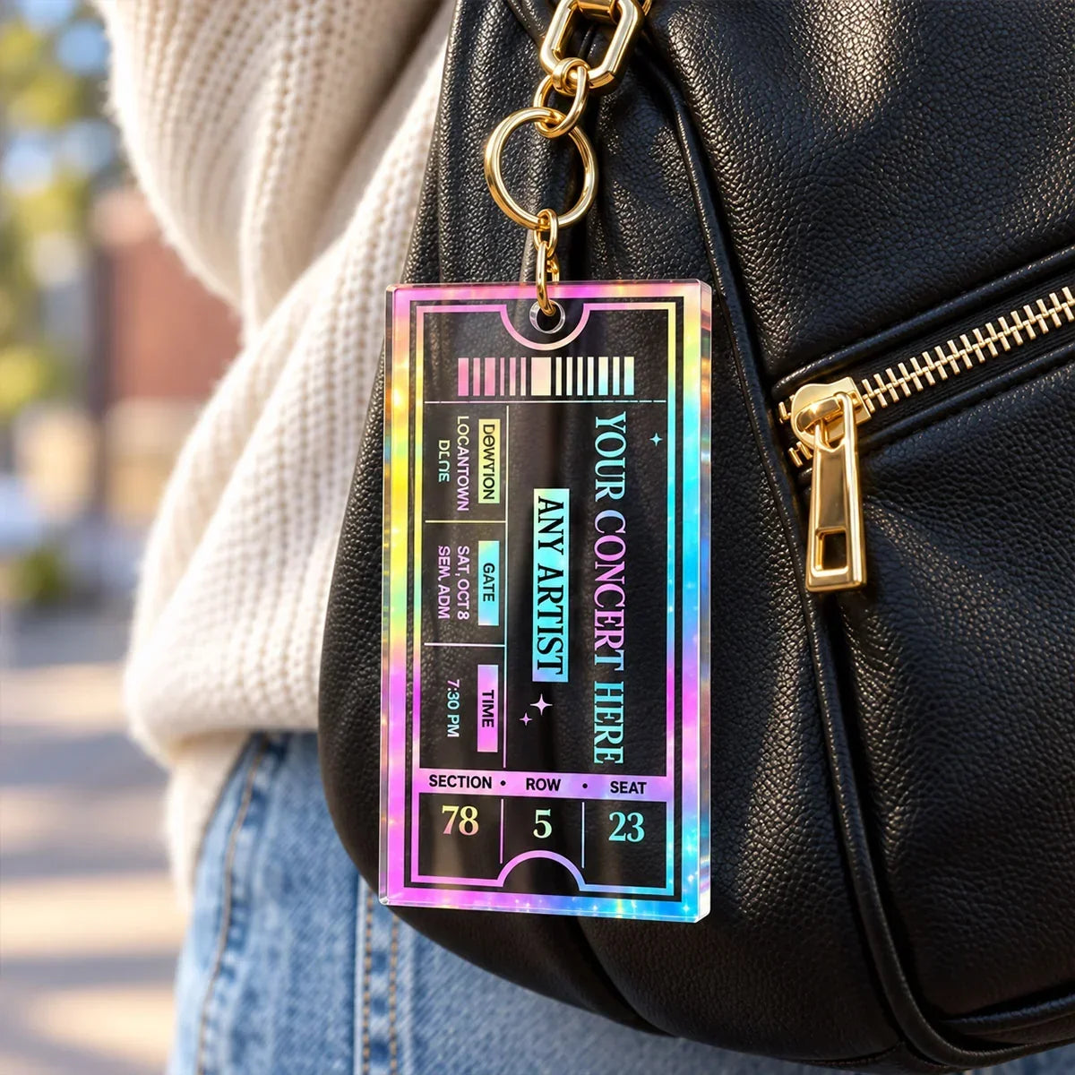 Personalized Concert Ticket Ornament Custom Gift for Music Fans