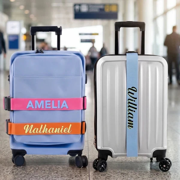 Personalized Colorful Luggage Strap Custom Travel Accessory Gift for Travelers