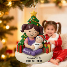 Load image into Gallery viewer, Personalized Acrylic Ornament Big Sister Brother New Baby Gift

