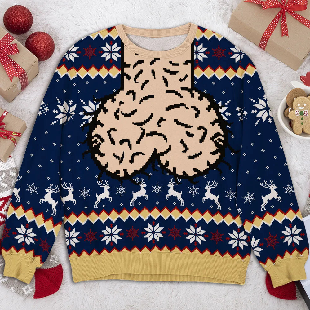Personalized Funny Christmas Sweatshirt Custom Reindeer Gift for Him