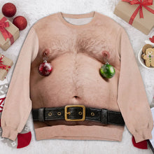 Load image into Gallery viewer, Personalized Christmas Sweatshirt with Torso Illusion Gift for Him
