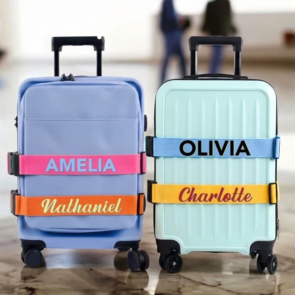 Personalized Colorful Luggage Strap Custom Travel Accessory Gift for Travelers