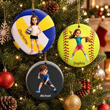 Load image into Gallery viewer, Personalized Sports Acrylic Ornament Custom Athlete Gift for Christmas
