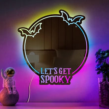 Load image into Gallery viewer, Personalized LED Acrylic Mirror Halloween Spooky Gift for Her
