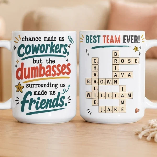 Funny Personalized Mug with Coworker Quote Gift for Friend