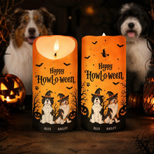 Load image into Gallery viewer, Personalized Flameless LED Candle Happy Howl-o-ween Gift for Dog Lover
