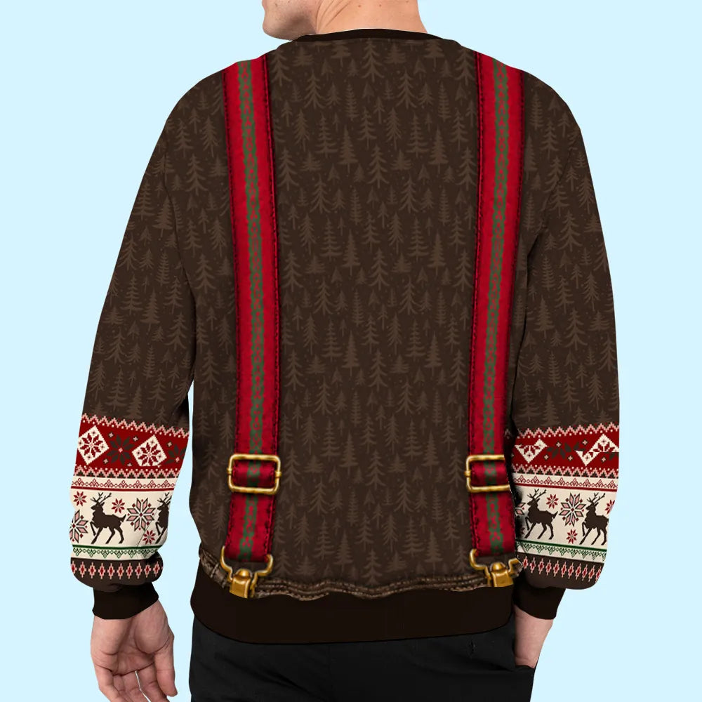 Personalized Funny Printed Sweatshirt for Men – Unique Christmas Gift