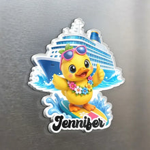 Load image into Gallery viewer, Personalized Acrylic Magnet Colorful Cruise Duck Gift for Family

