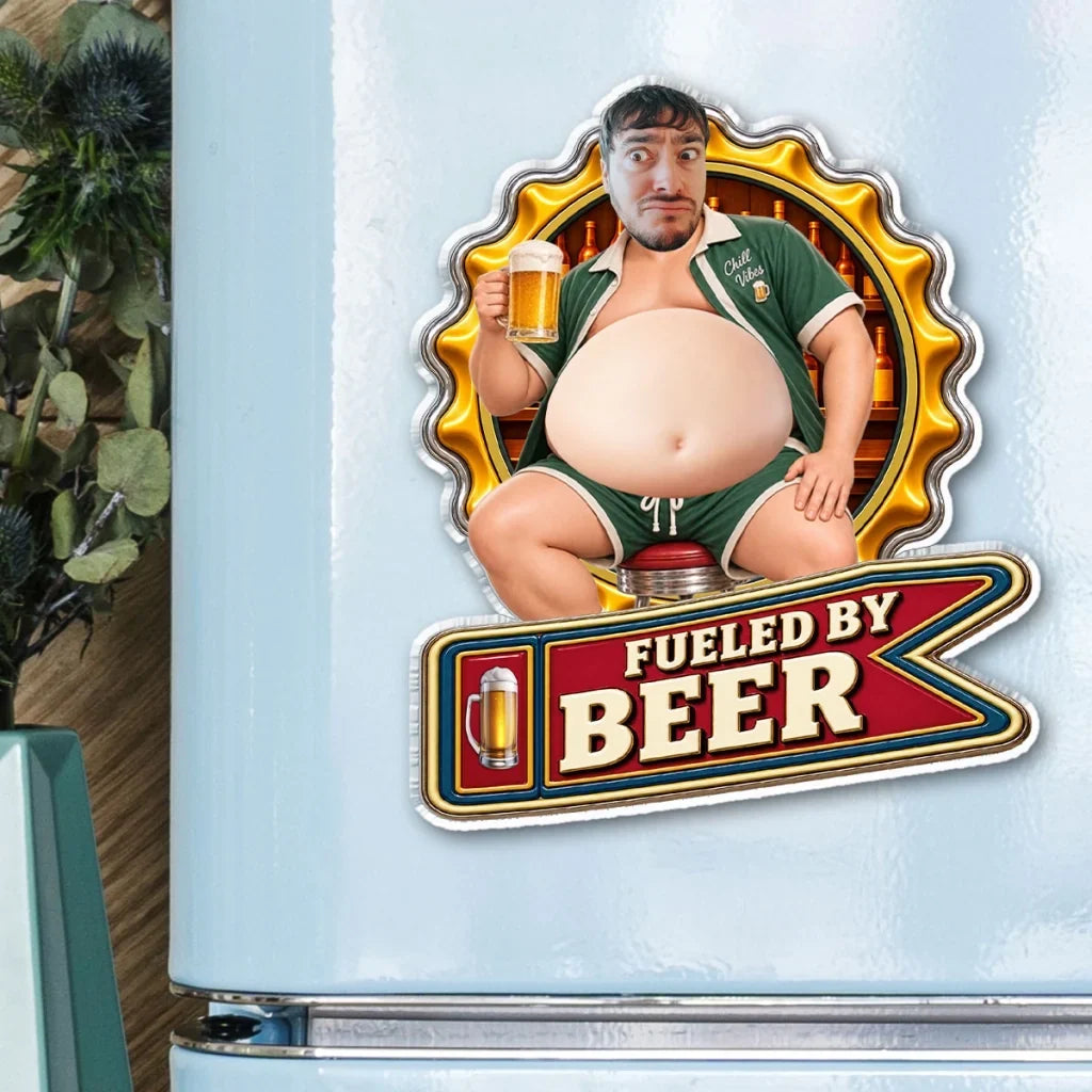 Personalized Silicone Belly Magnet Custom Beer Holder Gift for Dad