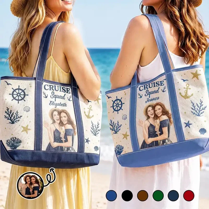Personalized Oxford Cloth Tote Bag Custom Sunhat Gift for Women