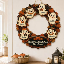 Load image into Gallery viewer, Personalized Wooden Halloween Sign Cute Ghost Decor Gift for Grandma &amp; Grandpa
