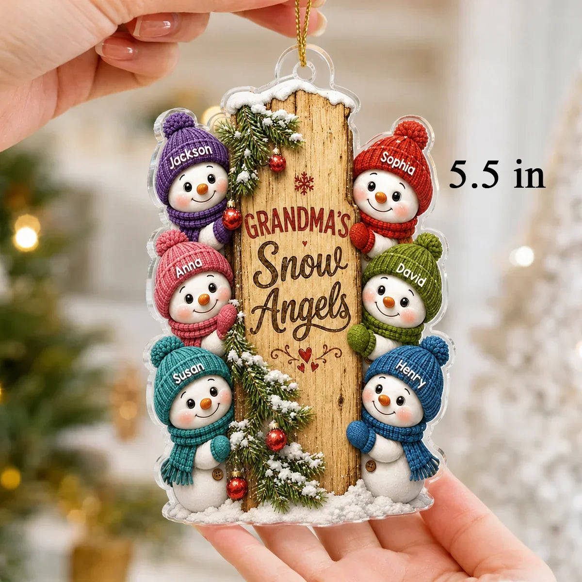 Personalized Acrylic Ornament for Grandma Christmas Gift
