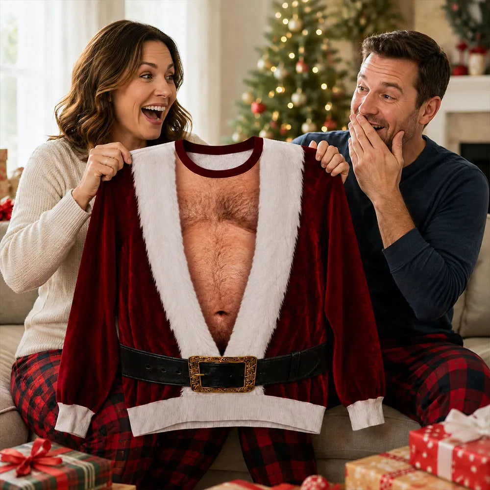 Personalized Cheeky Santa Sweatshirt Custom Gift for Men