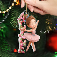 Load image into Gallery viewer, Personalized Acrylic Christmas Ornament Ballerina Gift for Girls
