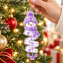 Load image into Gallery viewer, Personalized Acrylic Christmas Ornament Snowman Gift for Family
