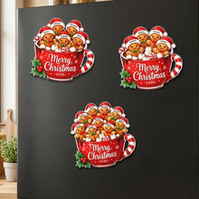 Load image into Gallery viewer, Personalized Gingerbread Family Acrylic Magnet Unique Gift for Christmas
