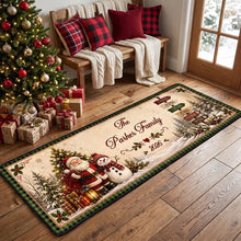 Load image into Gallery viewer, Personalized Santa Snowman Doormat Unique Christmas Gift
