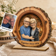 Load image into Gallery viewer, Personalized 2-Layer Wooden Plaque Hugging Couple Gift for Partner
