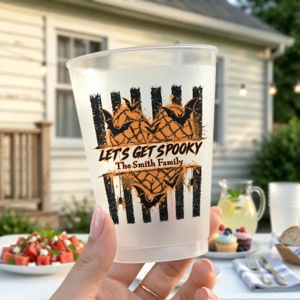 Personalized Frosted Plastic Cup Halloween Gift for Friends