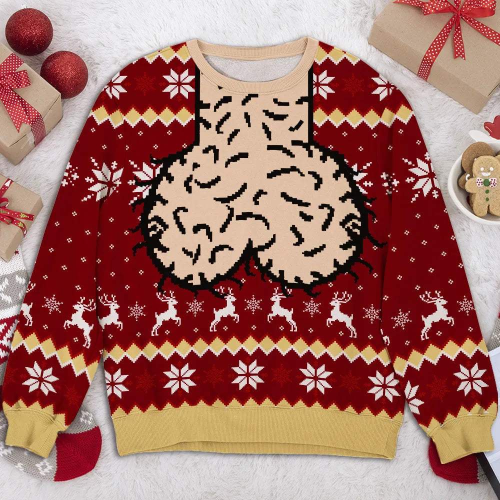 Personalized Funny Christmas Sweatshirt Custom Reindeer Gift for Him