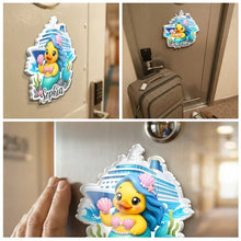 Load image into Gallery viewer, Personalized Acrylic Magnet Colorful Cruise Duck Gift for Family
