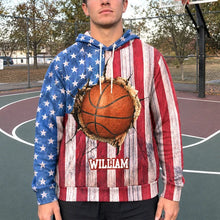 Load image into Gallery viewer, Personalized Youth Flannel Hoodie Baseball Vintage Design Gift
