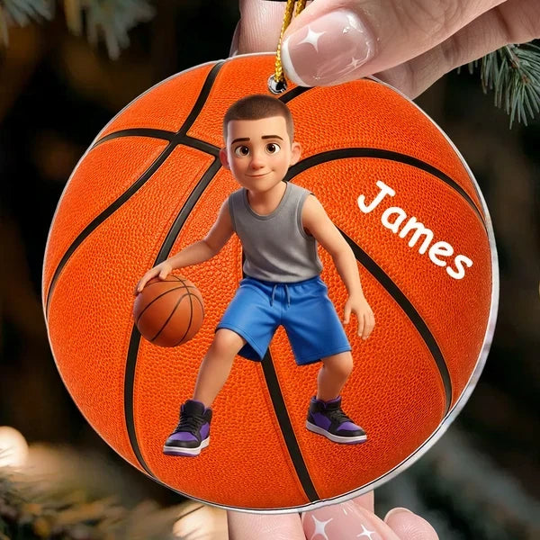 Personalized Sports Acrylic Ornament Custom Athlete Gift for Christmas