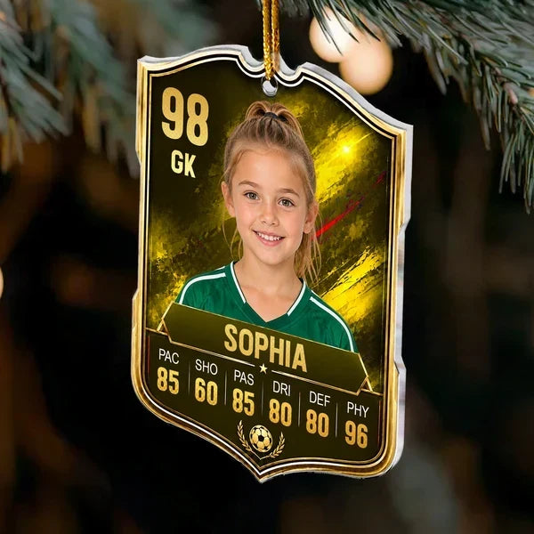 Personalized Acrylic Soccer Ornament Custom Player Gift for Fans