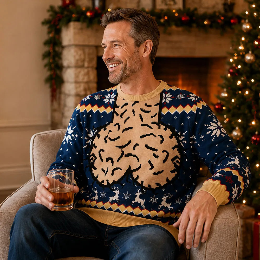 Personalized Funny Christmas Sweatshirt Custom Reindeer Gift for Him