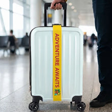 Load image into Gallery viewer, Personalized Luggage Strap Adventure Awaits Custom Gift for Travelers
