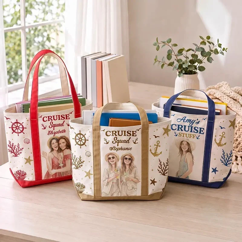 Personalized Oxford Cloth Tote Bag Custom Sunhat Gift for Women