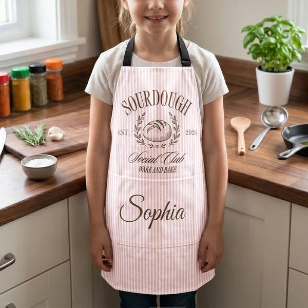 Personalized Waterproof Baking Apron Custom Sourdough Gift for Home Bakers