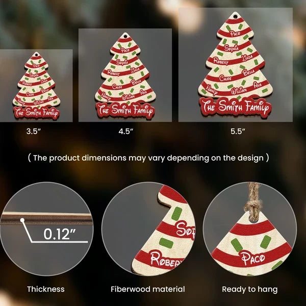 Personalized Family Christmas Ornament Custom Keepsake Gift