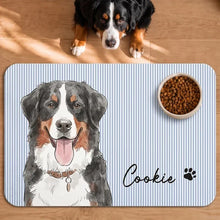 Load image into Gallery viewer, Personalized Flannel Pet Mat Custom Watercolor Portrait Gift for Dog Lovers
