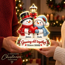 Load image into Gallery viewer, Personalized Acrylic Light Box Custom Snowmen Heart Gift for Couple
