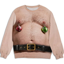 Load image into Gallery viewer, Personalized Christmas Sweatshirt with Torso Illusion Gift for Him
