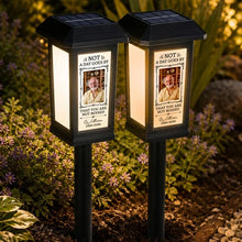 Load image into Gallery viewer, Personalized Solar Garden Stake Light Custom Photo Memorial Gift for Family

